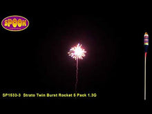 Load and play video in Gallery viewer, Spook Strato Twin Burst Rocket - 5 pack