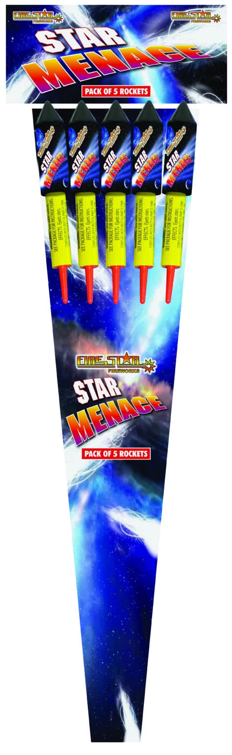 Star Menace Rocket - 5 Pack