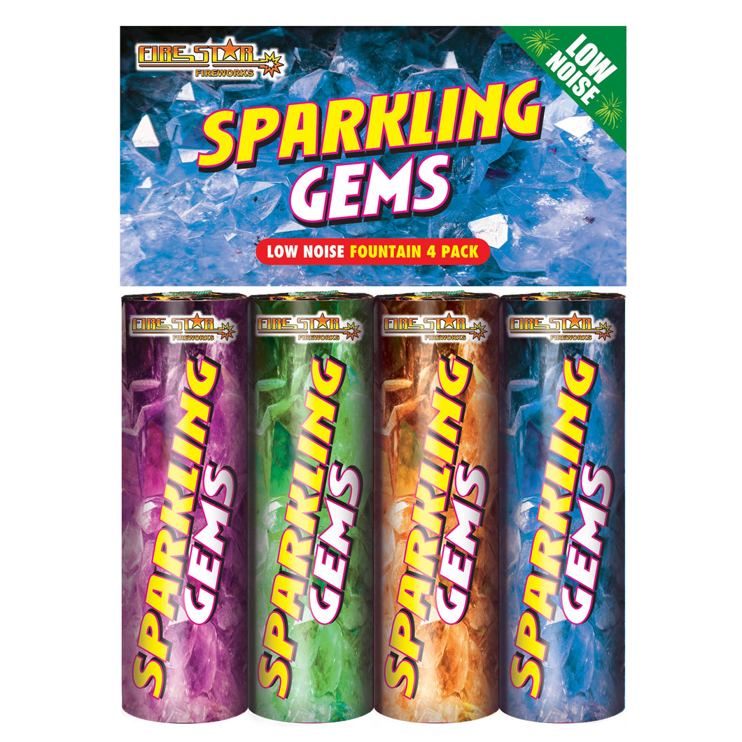 FireStar -  Sparkling Gems Low Noise Fountain - 4 pack
