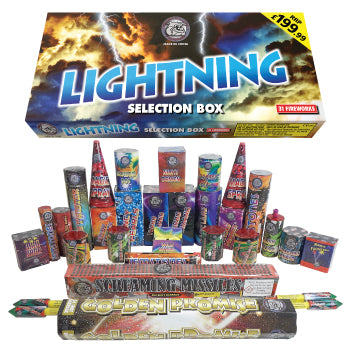 Bulldog Lightening Selection Box – 31 Fireworks – Pyro-Planet