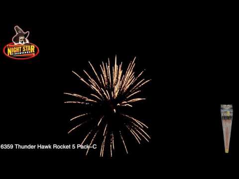 Night Star Thunder Hawk Rocket - 5 pack – Pyro-Planet